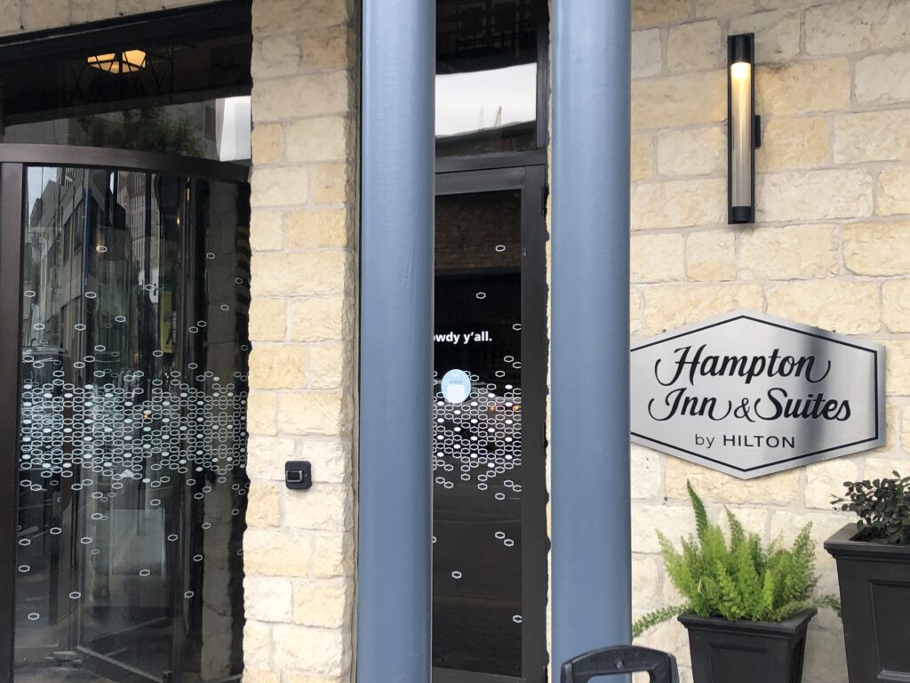 Hampton Inn and Suites sign