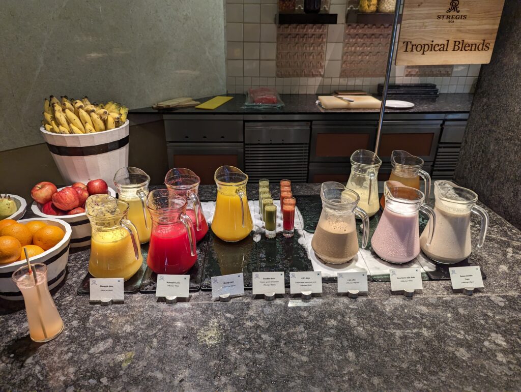 Selection of juices